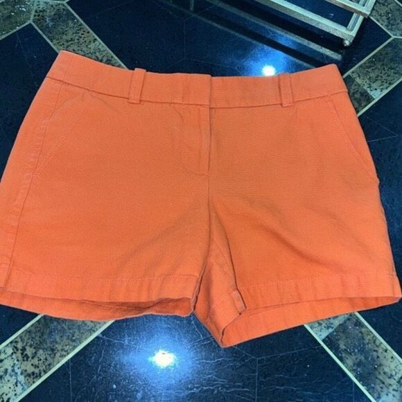J. Crew Orange Chino Shorts Size 0 - Picture 1 of 3